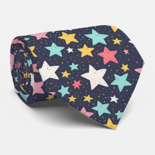 Corbata Patrón de estrella de baldosas divertidas
