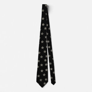 Corbata Patrón de estrellas de plata Purpurinoso