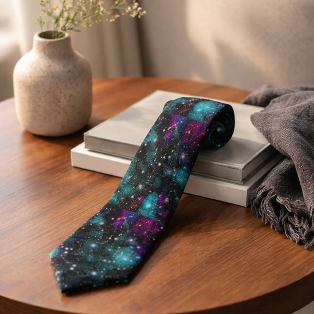 Corbata Patrón de Estrellas del Espacio Cósmico de Impresi (Subido por el creador)