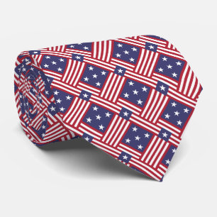 Corbata Patrón de estrellas y franjas de bandera americana