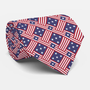 Corbata Patrón de estrellas y franjas de la bandera estado