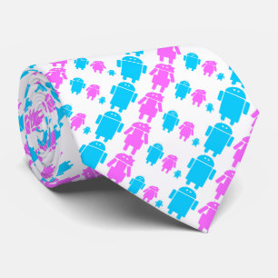 Corbata Patrón de familia de robot lindo