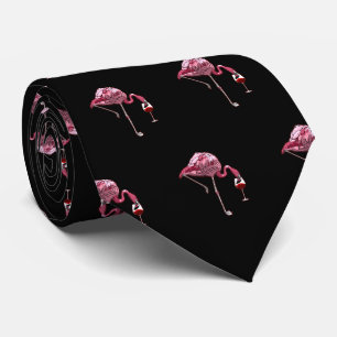 Corbata Patrón de Flamenco Rosa Amante del Vino Lindo
