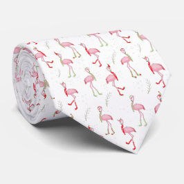 Corbata Patrón de flamingo rosa de los Navidades pequeños