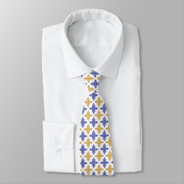 Corbata Patrón de flor (Atado)