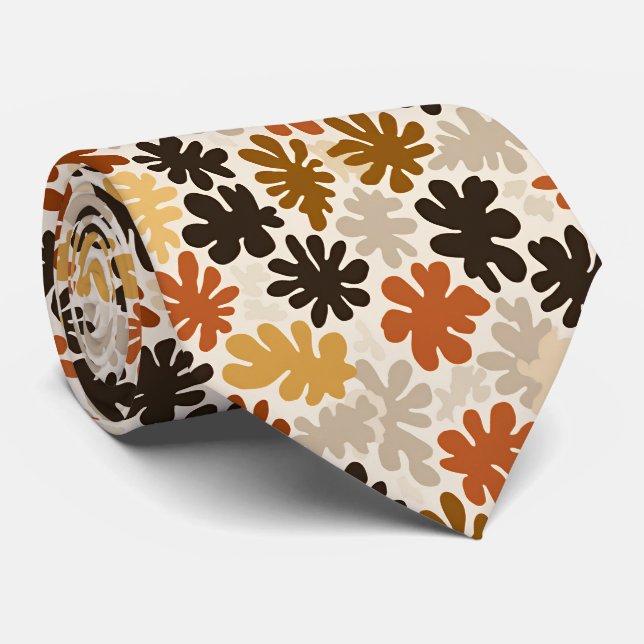 Corbata Patrón de flor Boho Matisse (Enrollado)