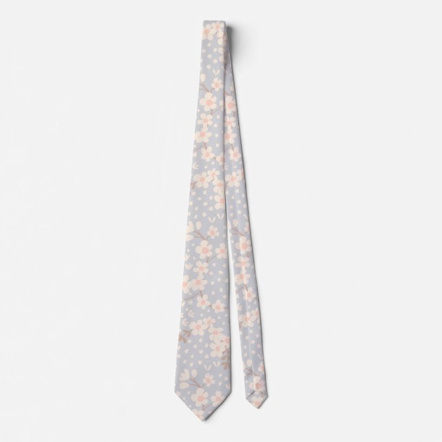 Corbata Patrón de flor de nomeolvides (Anverso)