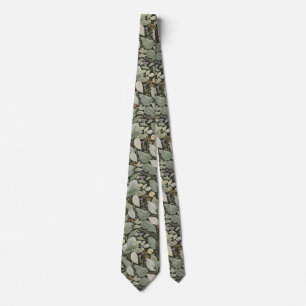 Corbata Patrón de Flor Embroiderada Sutil Botánica