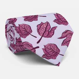 Corbata Patrón de flor Pink Physalis Pastel Botánico