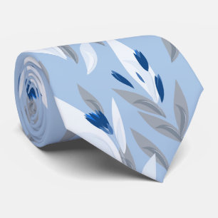 Corbata Patrón de flor retro rojo azul turquesa