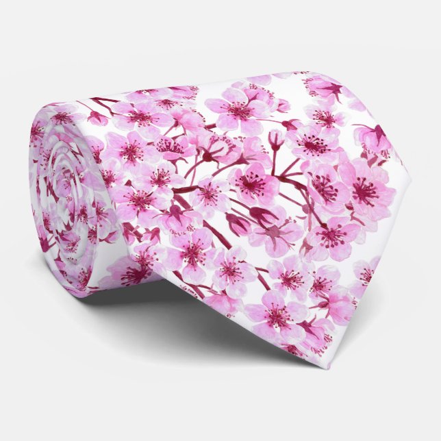 Corbata Patrón de floración de cerezo (Enrollado)