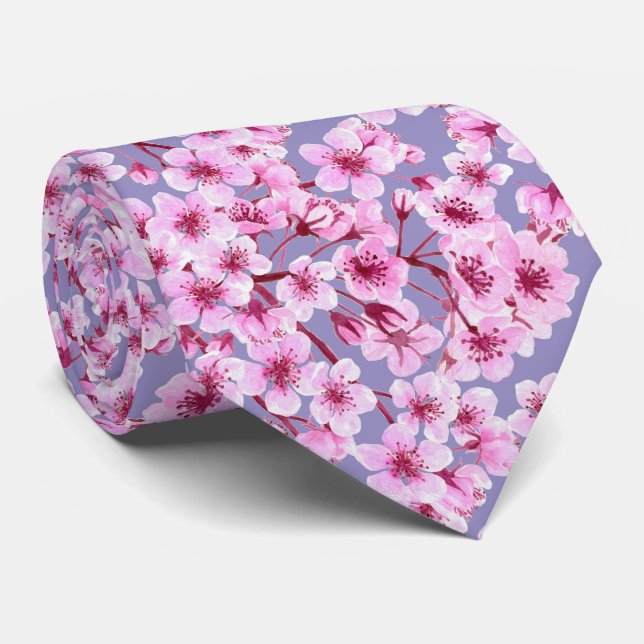 Corbata Patrón de floración de cerezo (Enrollado)