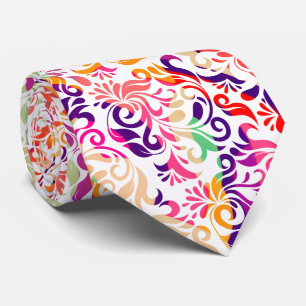 Corbata Patrón de flores coloridas clásico lindo