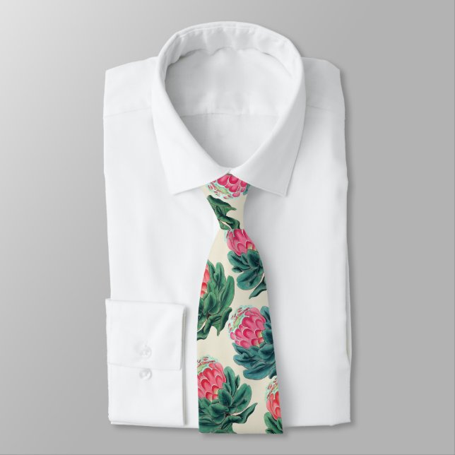 Corbata Patrón de flores de proteja  (Atado)