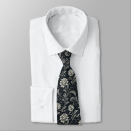 Corbata Patrón de flores góticas