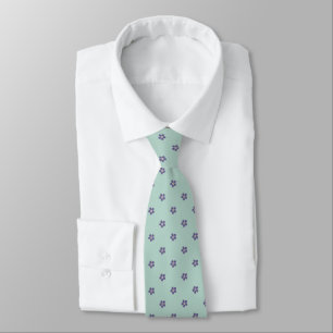 Corbata Patrón de flores moradas