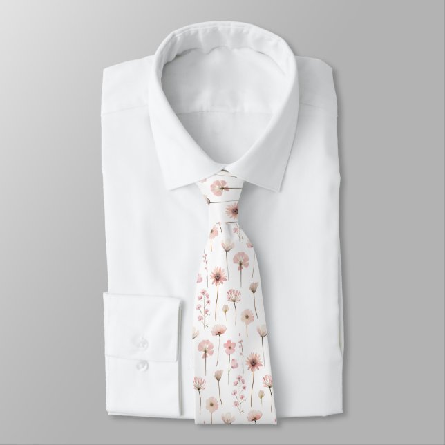 Corbata Patrón de flores retro Patrón de flores silvestres (Atado)