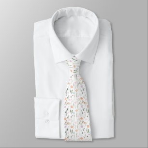 Corbata Patrón de flores silvestres