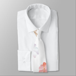 Corbata Patrón de flores silvestres pastel suave