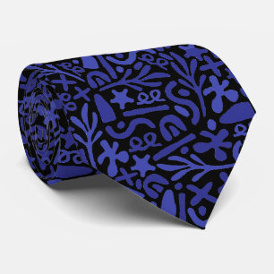Corbata Patrón de formas azules
