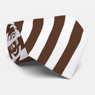 Corbata patrón de franja de chocolate fresco