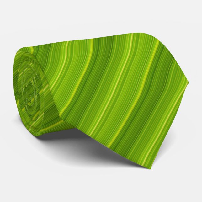 Corbata Patrón de franja verde (Enrollado)