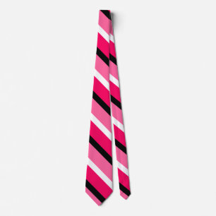 Corbata Patrón de franjas rosadas claras y oscuras