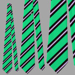 Corbata Patrón de franjas verdes de color<br><div class="desc">El lindo corbata de patrón de franjas verdes coloridas es un regalo perfecto para Navidades y cumpleaños.</div>