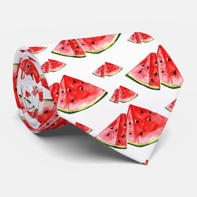 Corbata patrón de fruta de la sandía de baldosas frescas (Enrollado)
