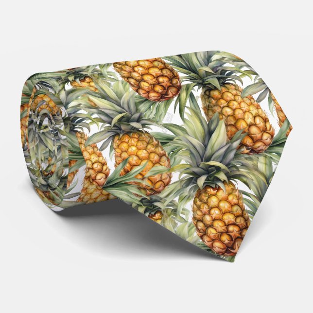 Corbata Patrón de fruta de piña de azulejos de Guay (Enrollado)