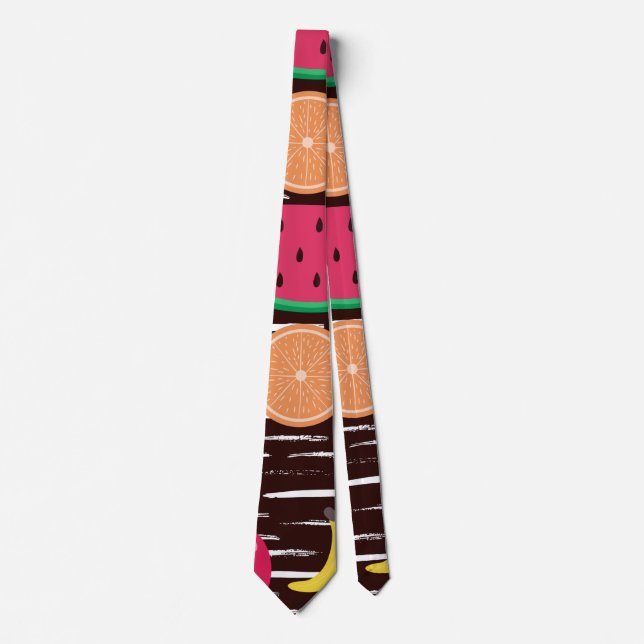 Corbata Patrón de frutas tropicales (Anverso)