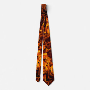 Corbata Patrón de fuego y llama