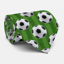 Corbata Patrón de fútbol europeo verde