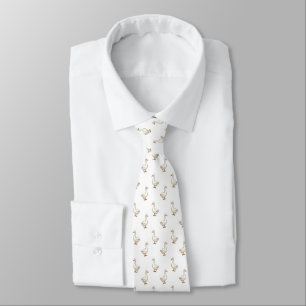 Corbata Patrón de ganso blanco lindo