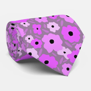 Corbata patrón de garabatos de estilo plano escandinavo mo
