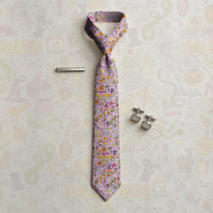 Corbata Patrón de garabatos de Halloween adorable