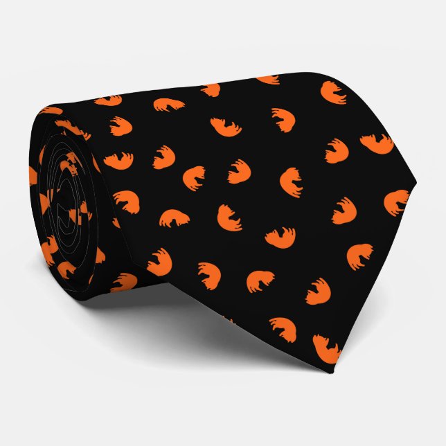 Corbata Patrón de gato naranja (Enrollado)