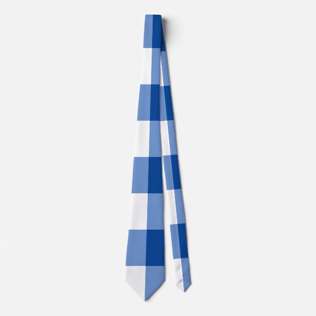 Corbata Patrón de gingham azul (Anverso)