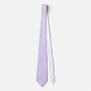 Corbata Patrón de Gingham de lavanda fresca