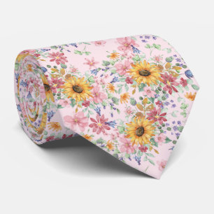 Corbata Patrón de girasol acuático