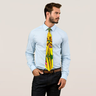 Corbata Patrón de girasol amarillo