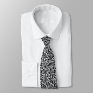 Corbata Patrón de giro blanco y negro