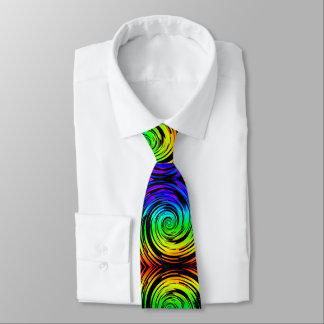 Corbata patrón de giro de arco iris en espiral hipnotizado