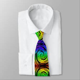 Corbata patrón de giro de arco iris en espiral hipnotizan