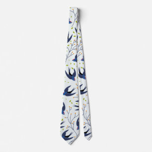 Corbata Patrón de golondrinas