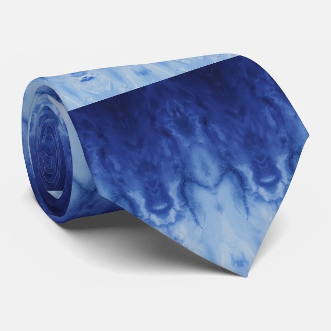 Corbata Patrón de gradiente de teñido Shibori índigo moder (Enrollado)