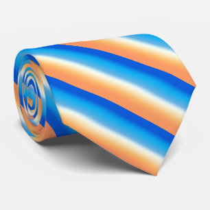 Corbata Patrón de gradiente en mosaico divertido en franja