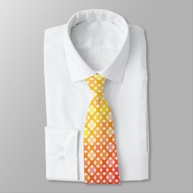 Corbata Patrón de gradiente rojo amarillo (Atado)
