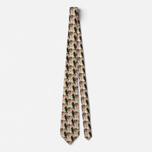 Corbata Patrón de granja de granjero de pollo acuarela