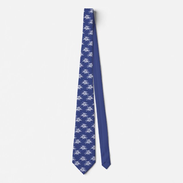 Corbata Patrón de grúas Lazos azules (Anverso)